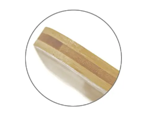 Квадратная чабань № 34, бамбуковая с пластиковым поддоном, 28х28х3.5 см