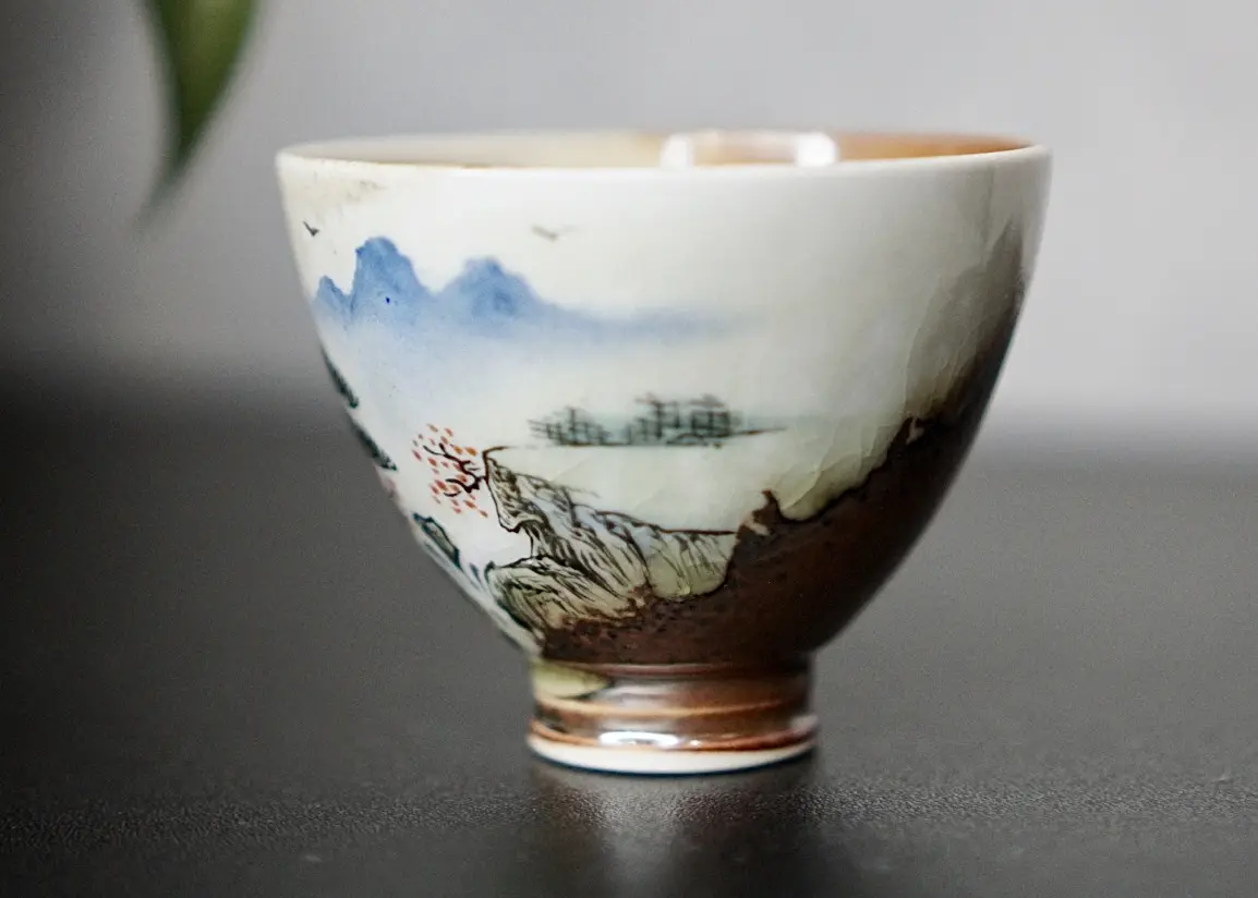 Пиала «Утёс» № 82, керамика Цзиндэчжэнь, 78 мл