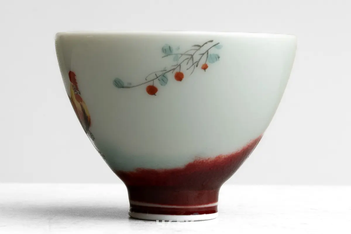 Пиала «Петух» № 64, керамика Цзиндэчжэнь, 86 мл