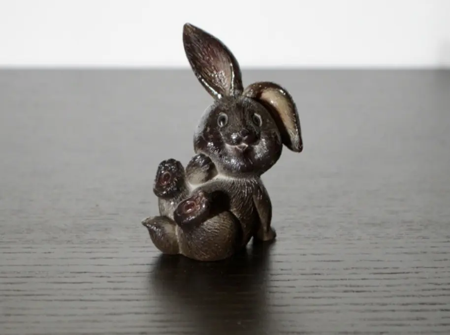 Чайная фигурка меняющая цвет «Заяц» № 2, исинская глина