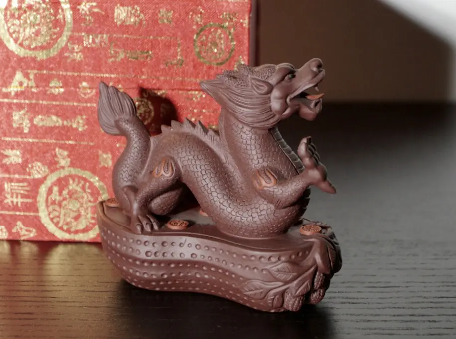 Чайная фигурка «Дракон» № 2, исинская глина