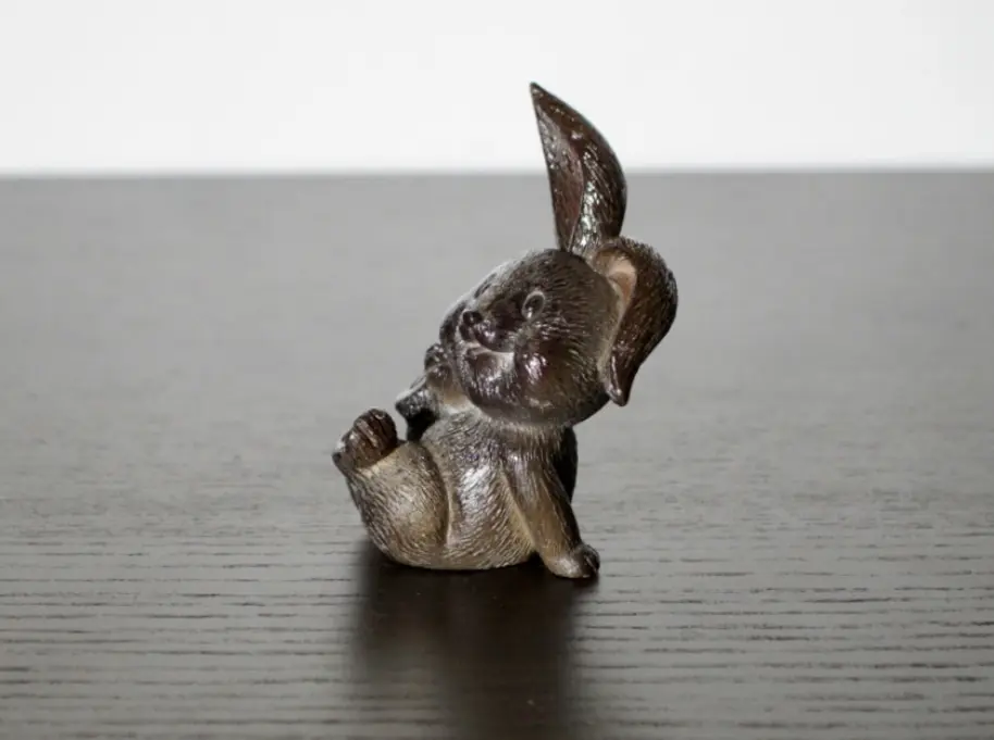 Чайная фигурка меняющая цвет «Заяц» № 2, исинская глина