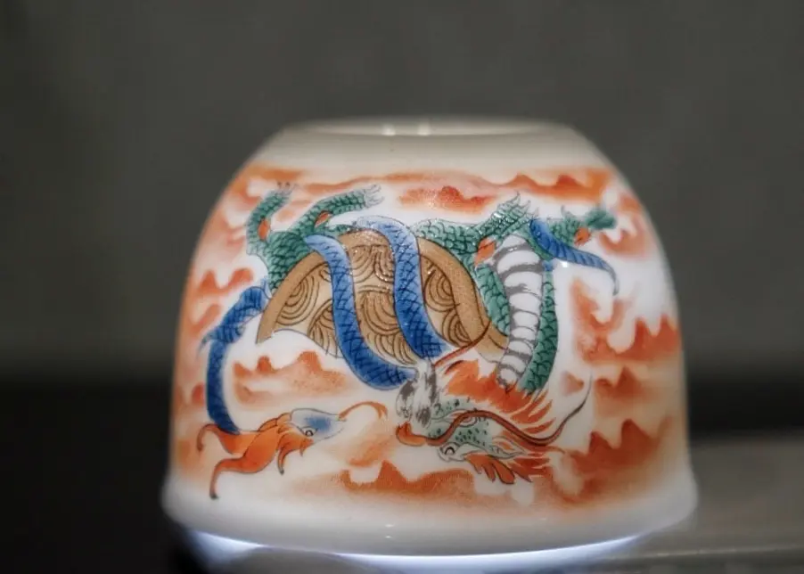 Пиала «Драконочерепаха и Змей» № 30, фарфор Цзиньдэчжень, 130 мл