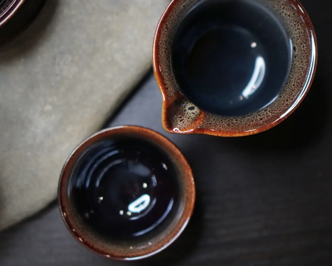 Подарочный чайный набор посуды № 3 | Коричневый