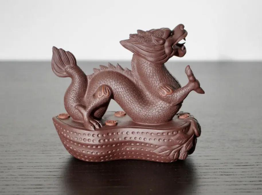 Чайная фигурка «Дракон» № 2, исинская глина