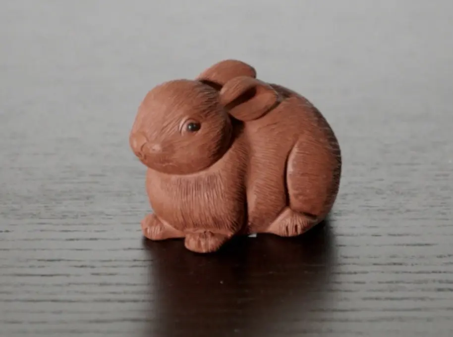 Чайная фигурка «Кролик» № 1, исинская глина