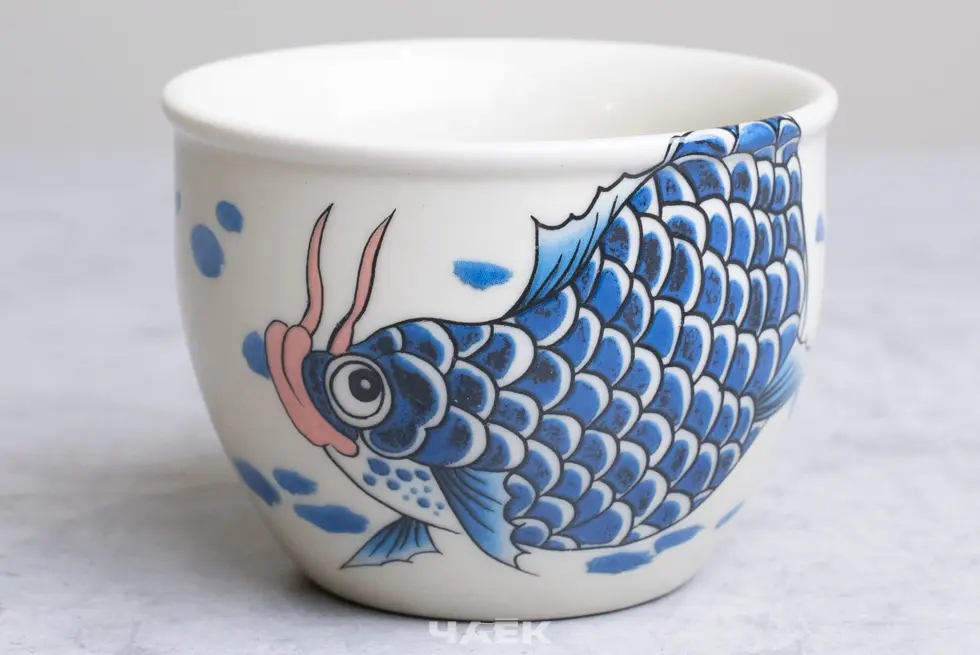 Пиала «Рыба» № 343, керамика, 110 мл