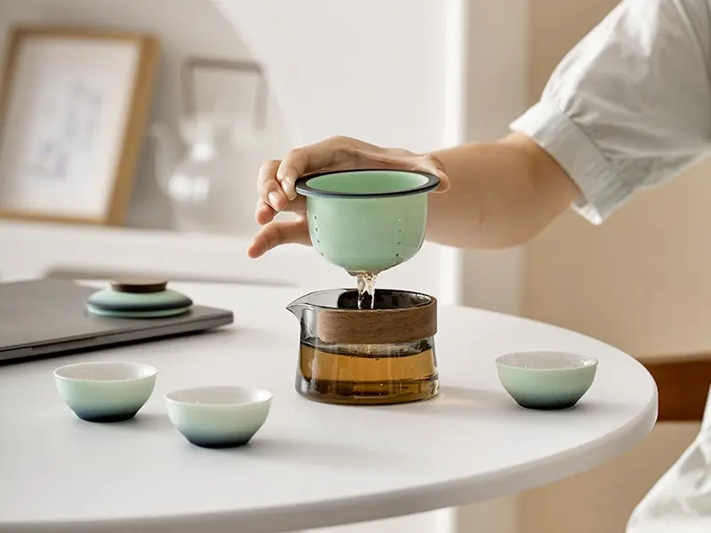 Походный чайный набор № 29 «Лоск», море