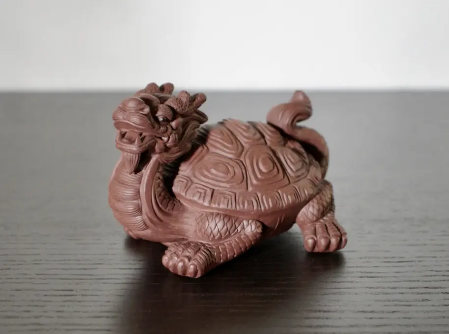 Чайная фигурка «Черепаха-Дракон» № 1, исинская глина