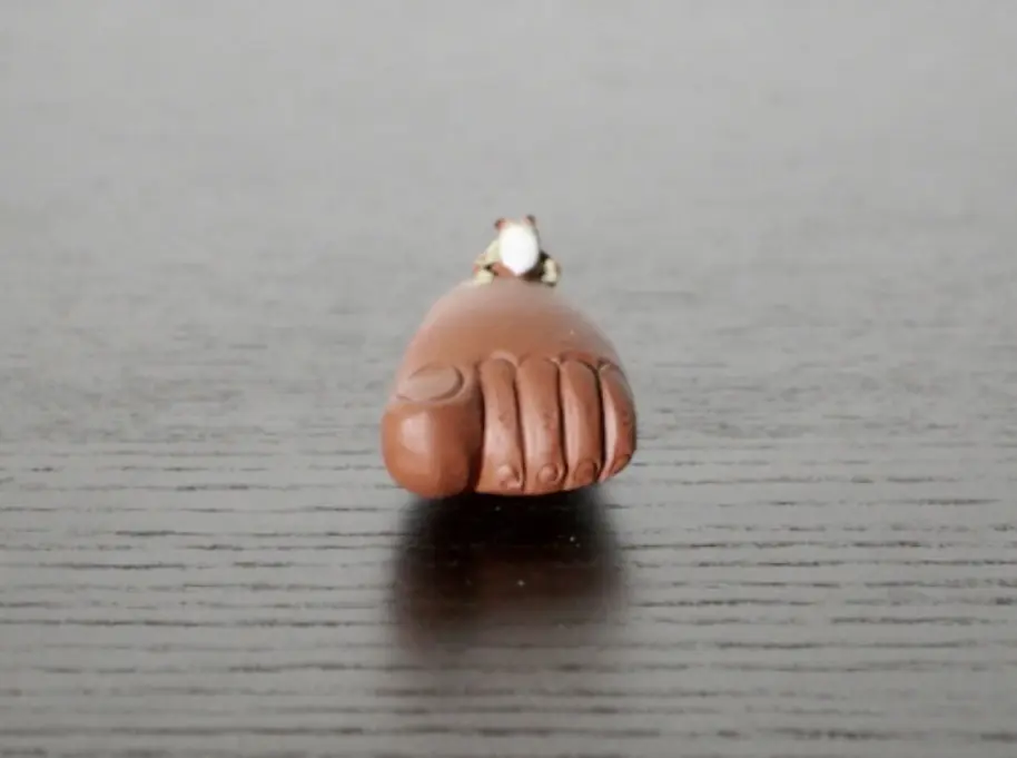 Чайная фигурка «Лягушка» № 4, исинская глина