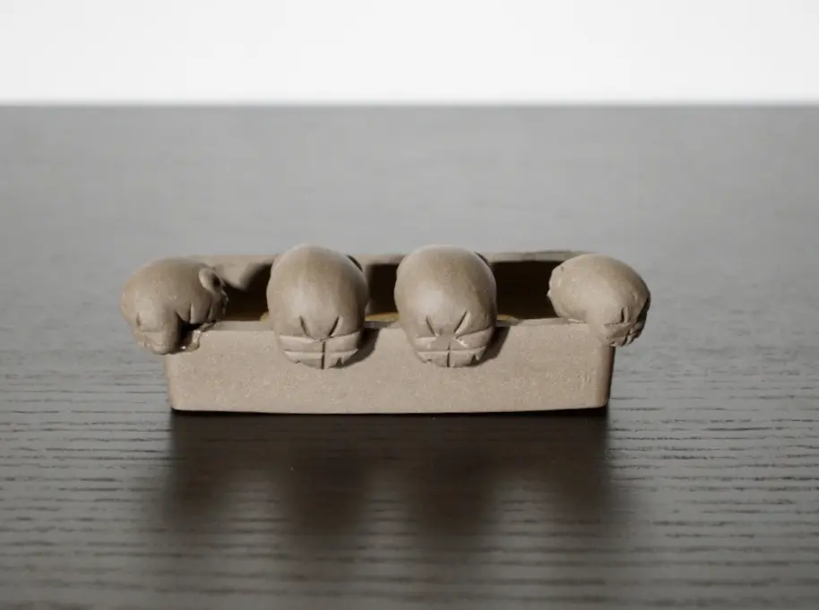 Чайная фигурка «Стойло» № 1, исинская глина