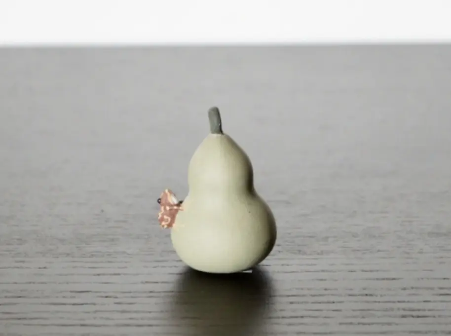 Чайная фигурка «Лягушка на горлянке» № 6, исинская глина