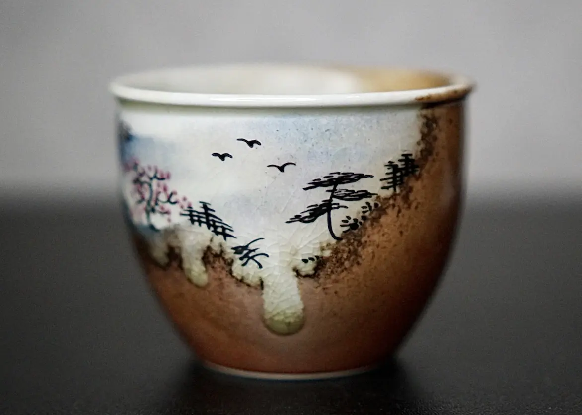 Пиала «Утёсный Туман» № 72, керамика Цзиндэчжэнь, 140 мл