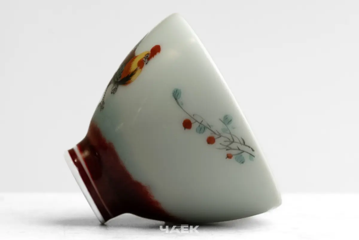 Пиала «Петух» № 64, керамика Цзиндэчжэнь, 86 мл