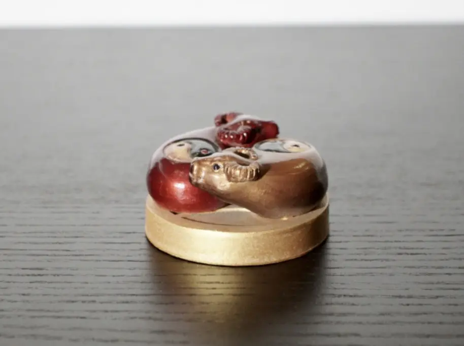 Чайная фигурка меняющая цвет «Быки Инь-Янь» № 1