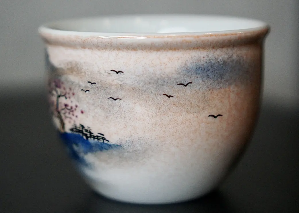 Пиала «Горный Пейзаж» № 59, керамика Цзиндэчжэнь, 125 мл