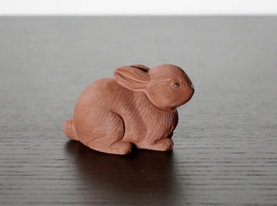 Чайная фигурка «Кролик» № 1, исинская глина