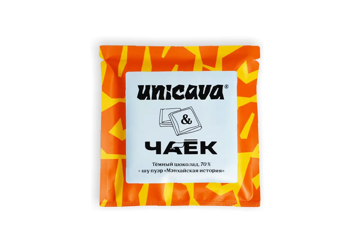 Тёмный чайный шоколад с пуэром, Unicava x ЧАЁК