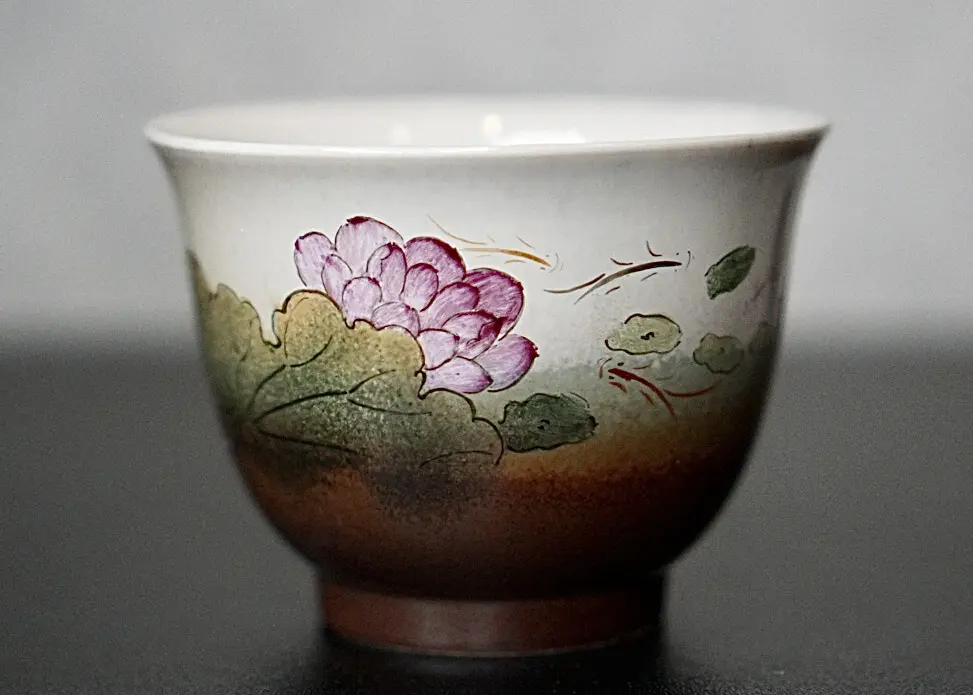 Пиала «Рыбки» № 61, керамика Цзиндэчжэнь, 135 мл