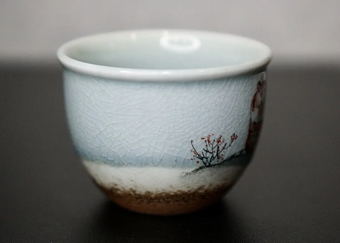 Пиала «Тигры» № 89, керамика Цзиндэчжэнь, 114 мл