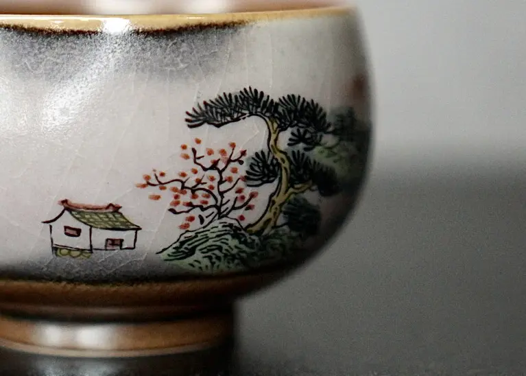 Пиала «Жёлтый Парус» № 78, керамика Цзиндэчжэнь, 92 мл