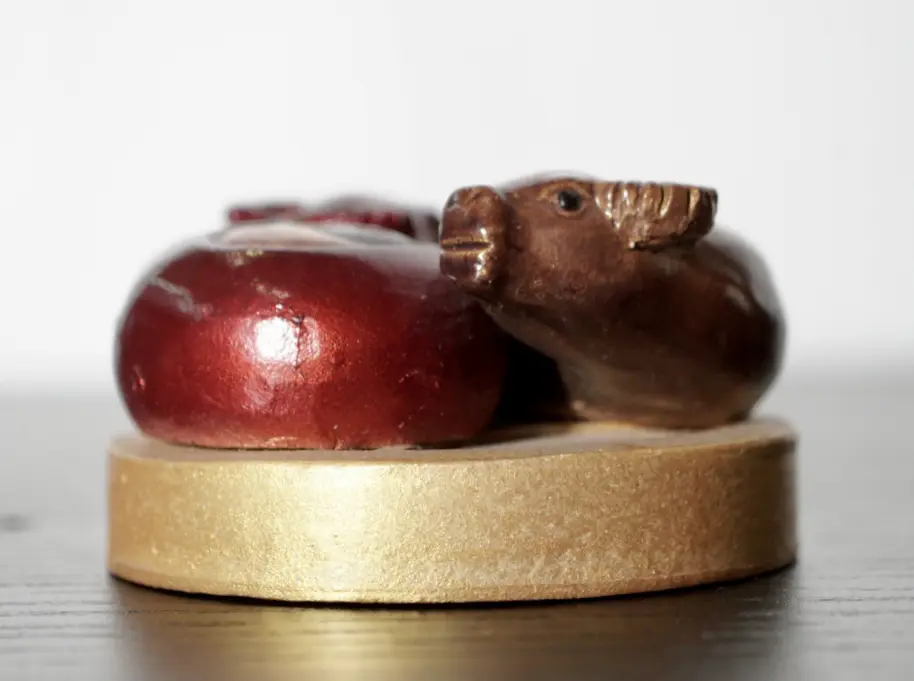 Чайная фигурка меняющая цвет «Быки Инь-Янь» № 1