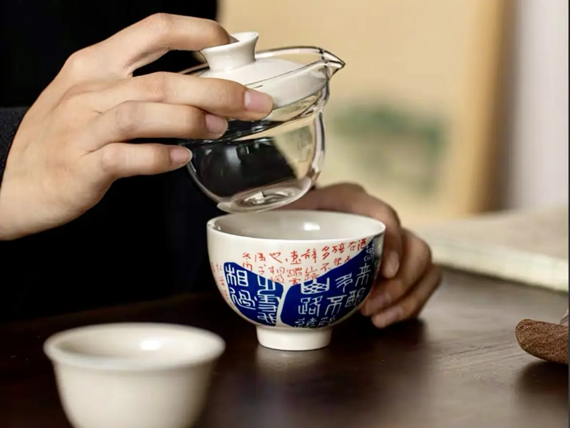 Походный чайный набор № 37 «Письмо», синий