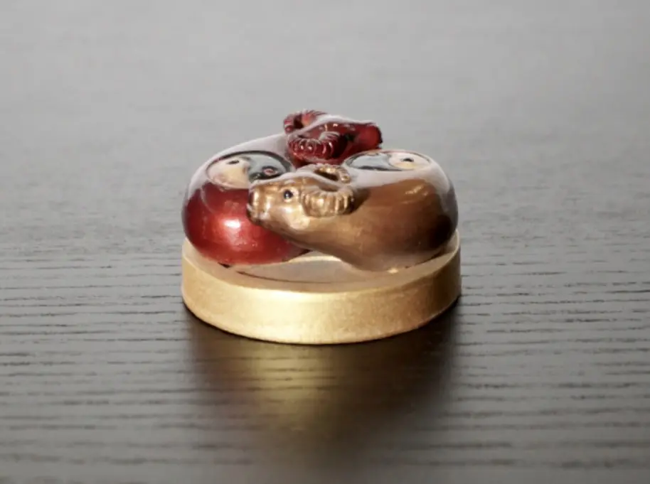 Чайная фигурка меняющая цвет «Быки Инь-Янь» № 1