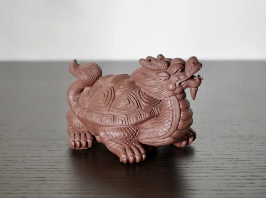 Чайная фигурка «Черепаха-Дракон» № 1, исинская глина