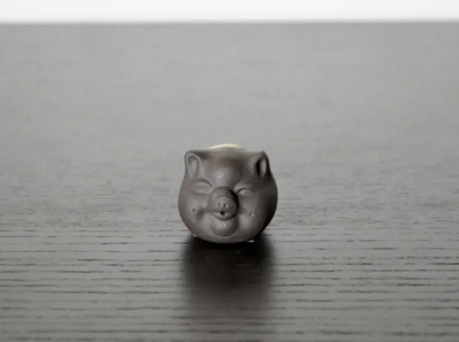 Чайная фигурка «Свинка» № 5, исинская глина