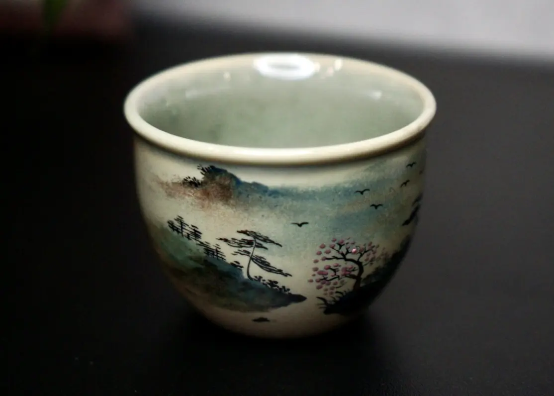 Пиала «Пейзаж» № 88, керамика Цзиндэчжэнь, 110 мл
