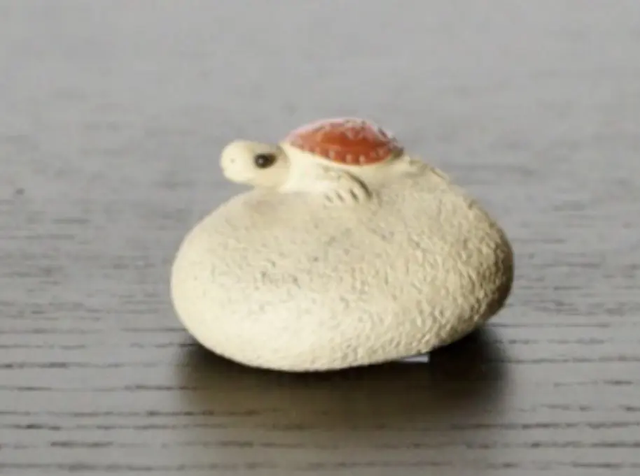 Чайная фигурка «Черепаха на камне» № 1, исинская глина