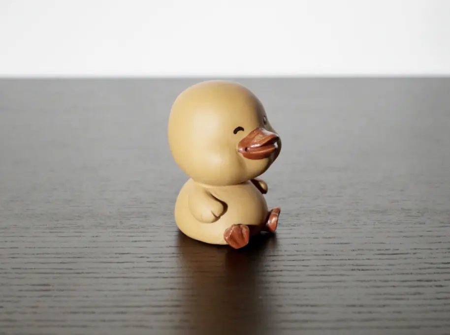 Чайная фигурка «Утёнок» № 1, исинская глина