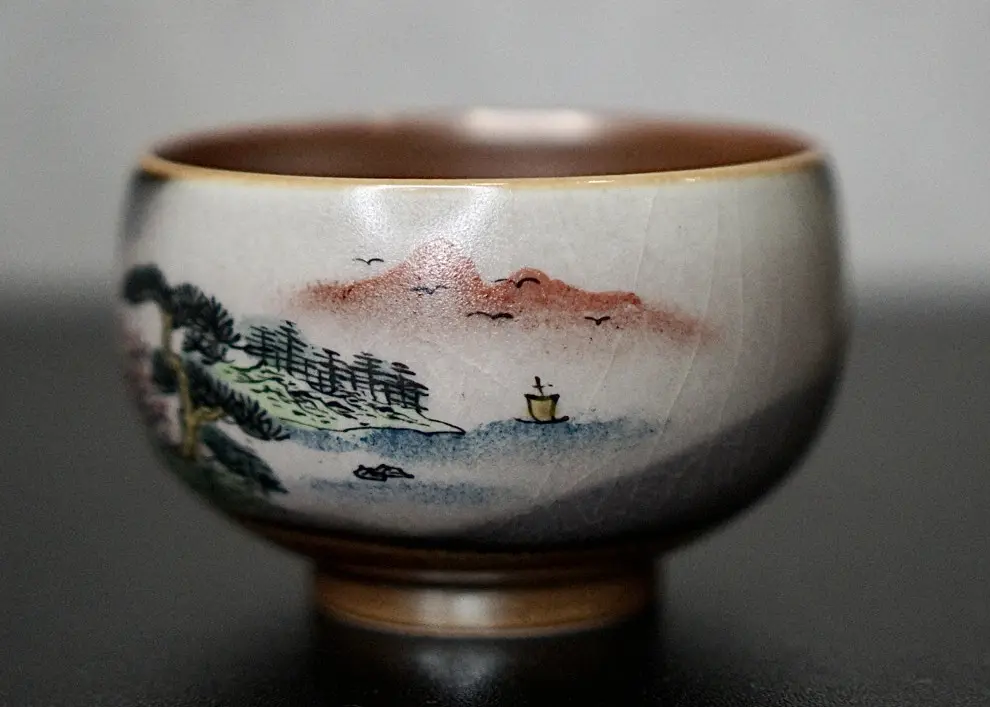 Пиала «Жёлтый Парус» № 78, керамика Цзиндэчжэнь, 92 мл