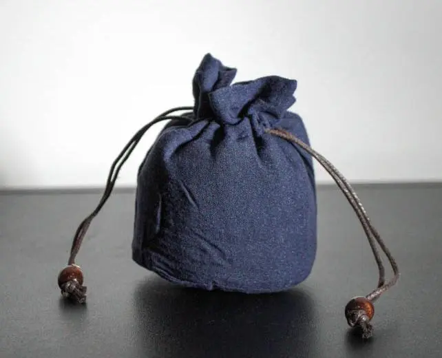 Мешочек для чайной посуды синий