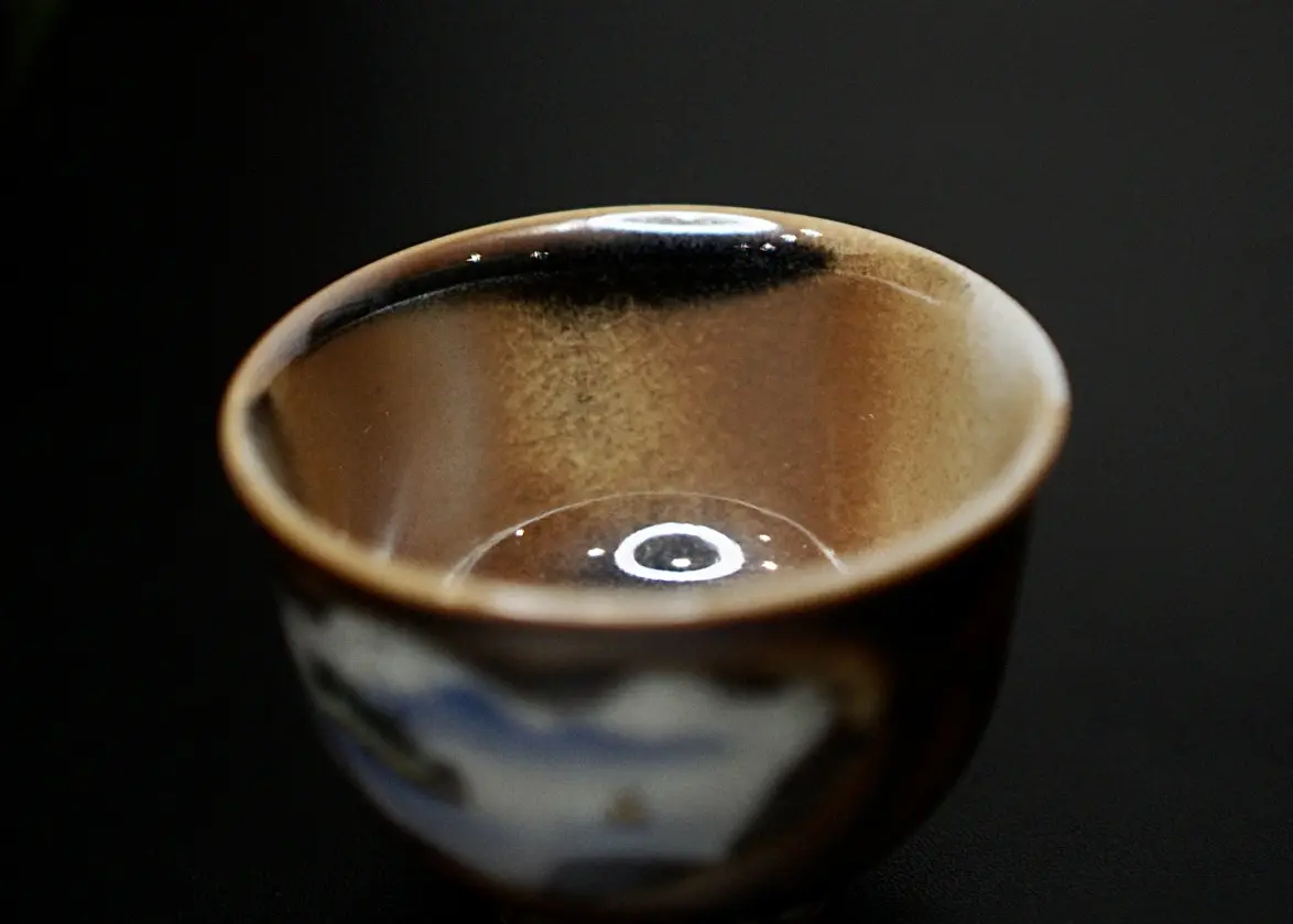 Пиала «Пейзаж» № 50, керамика Цзиндэчжэнь, 75 мл