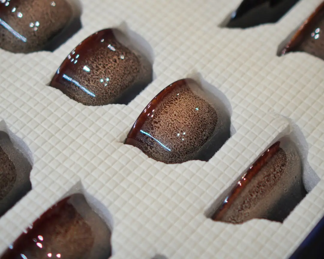 Подарочный чайный набор посуды № 3 | Коричневый