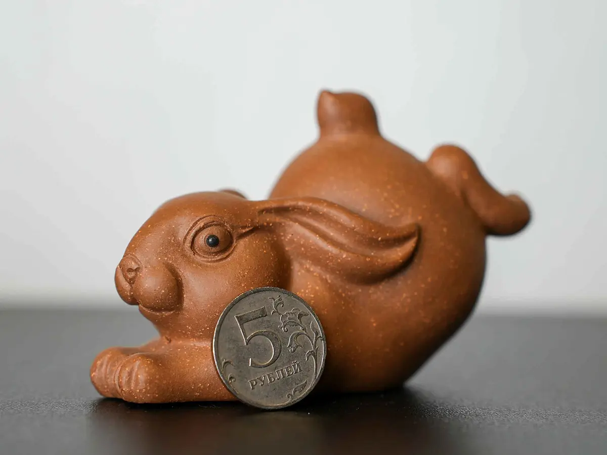 Чайная фигурка «Заяц» № 89, исинская глина