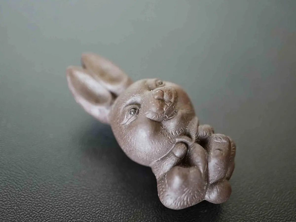 Чайная фигурка «Заяц» № 73, исинская глина