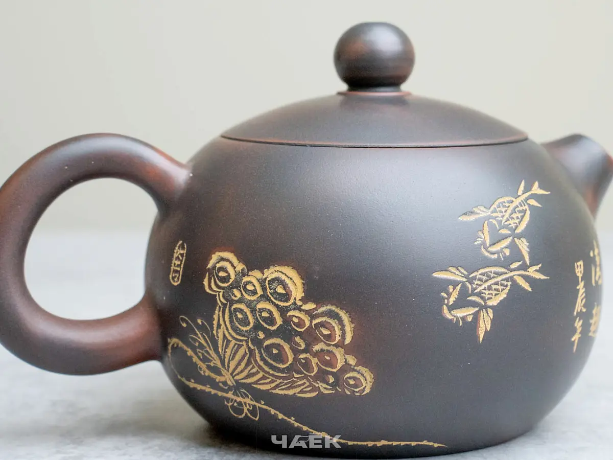 Чайник из Гуанси № 195, керамика Циньчжоу, 163 мл
