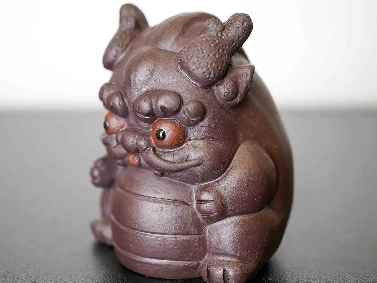 Чайная фигурка «Цилинь» № 44, исинская глина