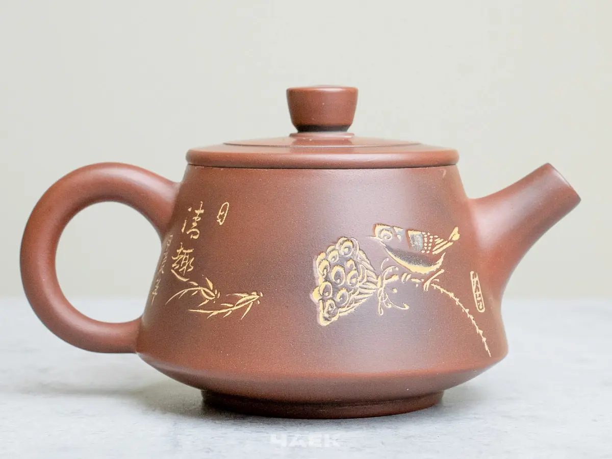Чайник из Гуанси № 196, керамика Циньчжоу, 127 мл
