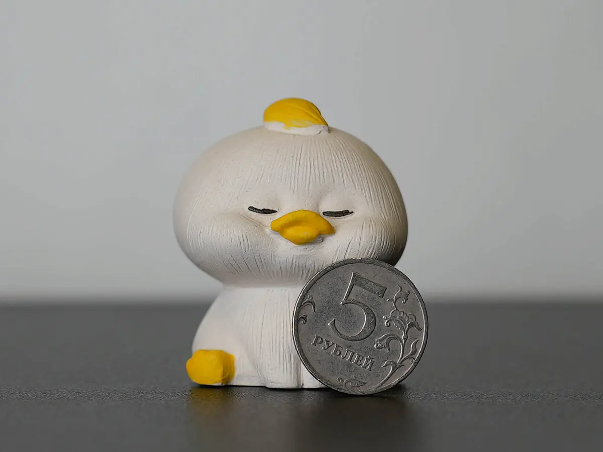 Чайная фигурка «Утёнок» № 58, исинская глина