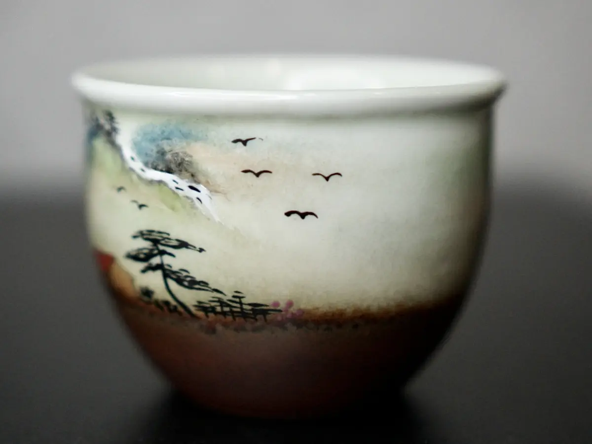 Пиала «Безмятежный Домик» № 57, керамика Цзиндэчжэнь, 115 мл