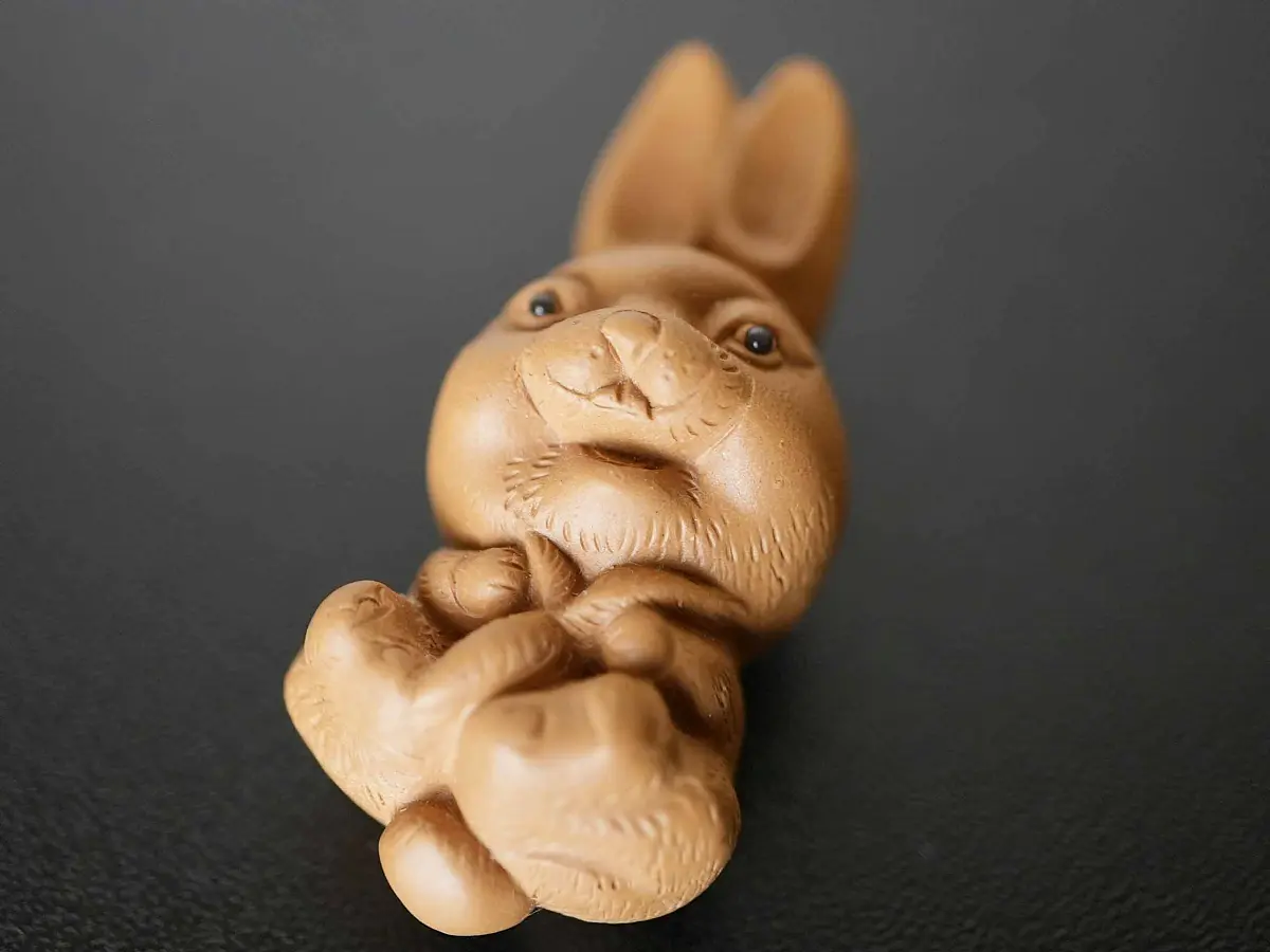 Чайная фигурка «Ушастый заяц» № 80, исинская глина