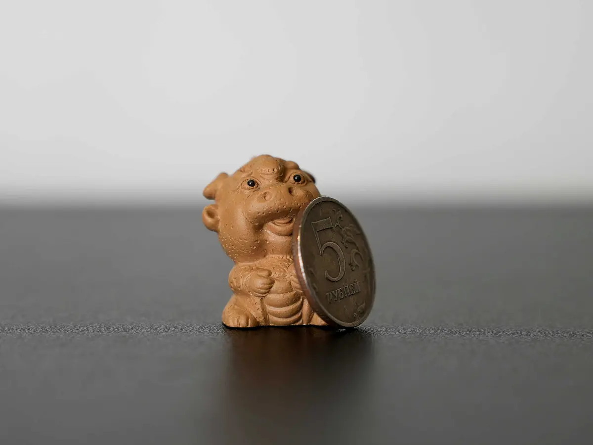 Чайная фигурка «Дракон» № 66, исинская глина