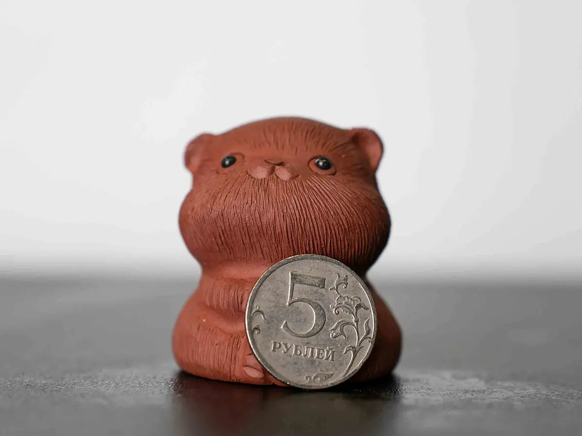 Чайная фигурка «Кот» № 60, исинская глина