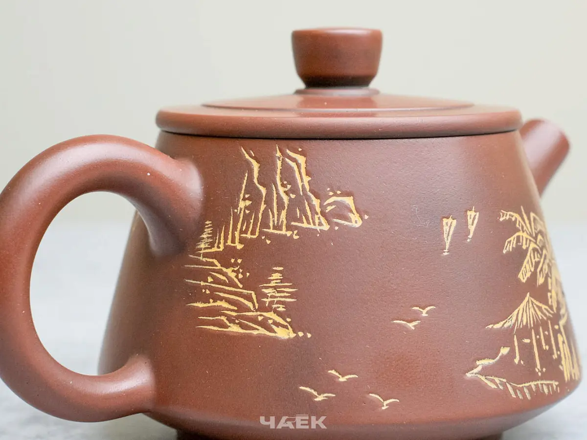 Чайник из Гуанси № 159, керамика Циньчжоу, 173 мл