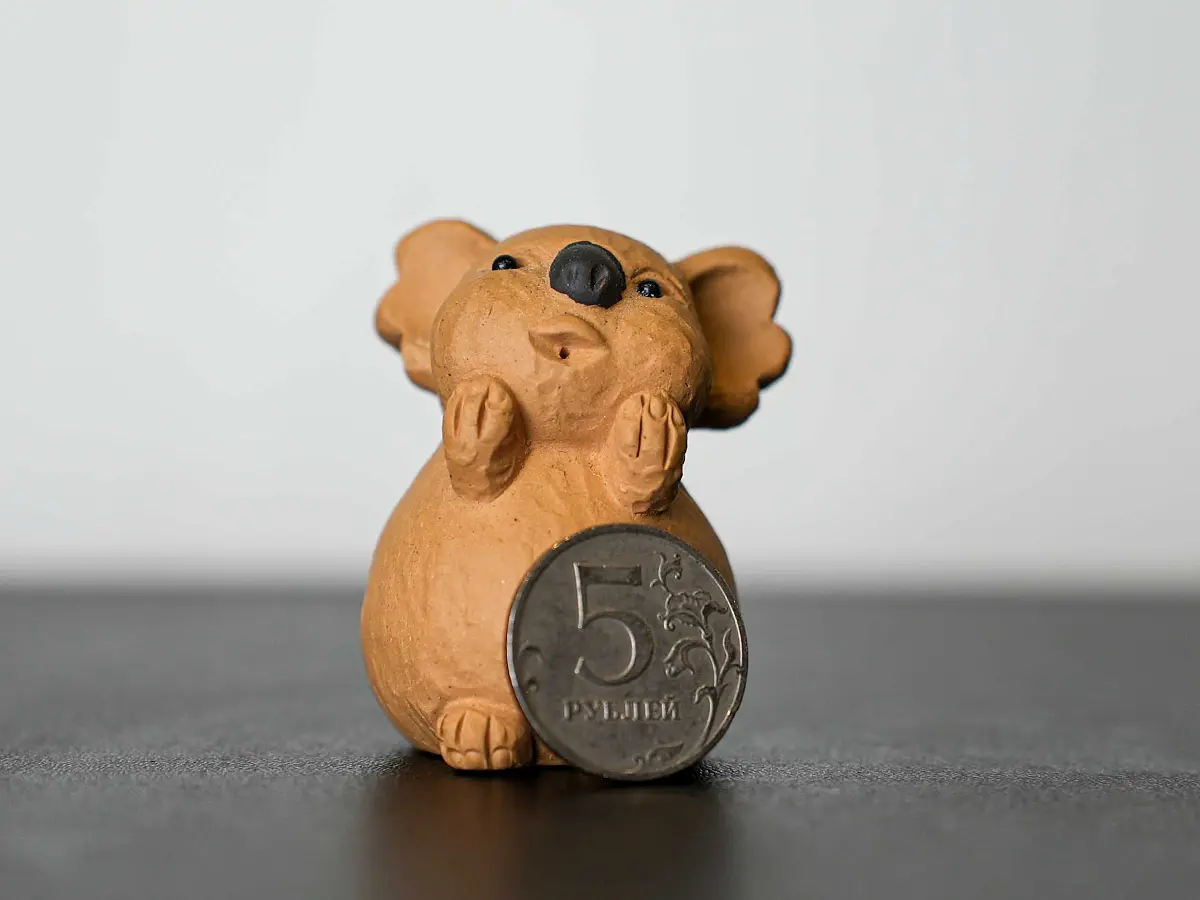 Чайная фигурка «Счастливая Коала» № 52, исинская глина