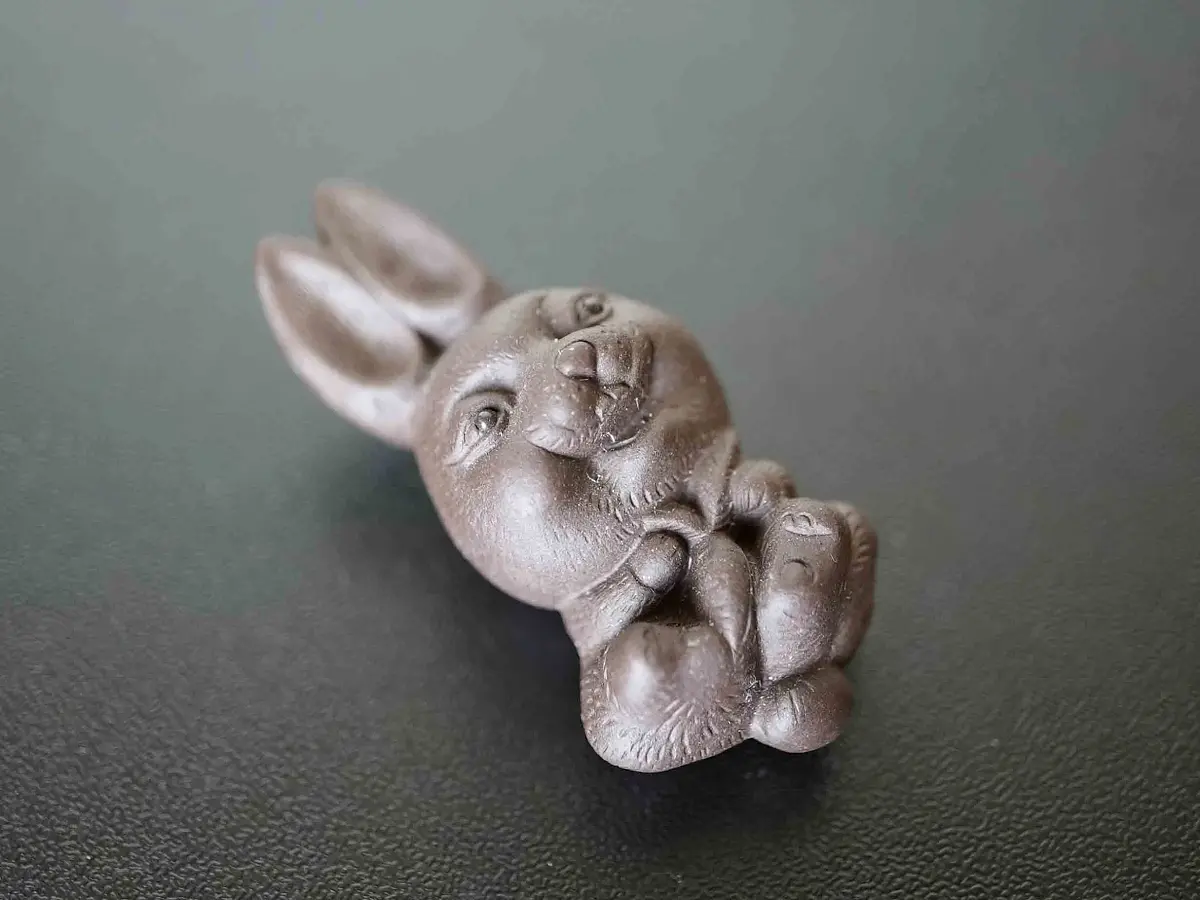 Чайная фигурка «Заяц» № 73, исинская глина